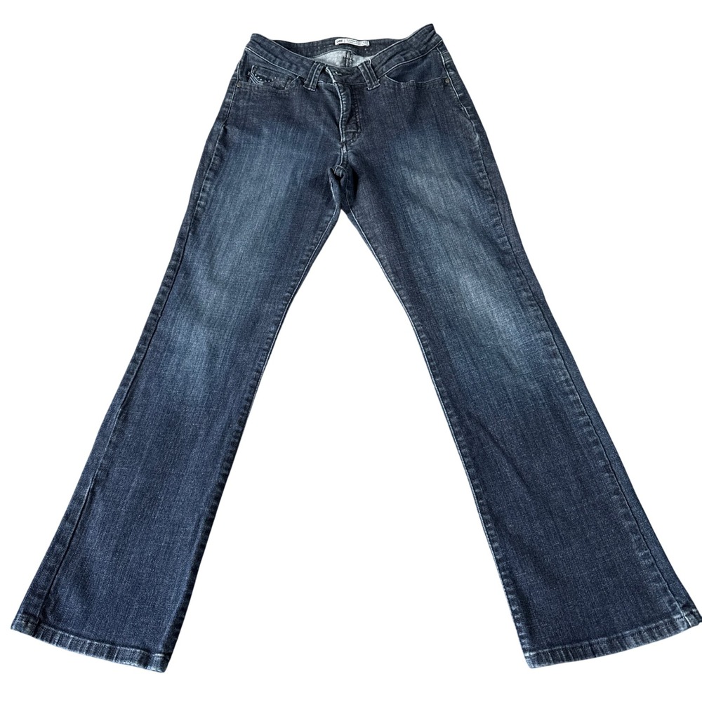Lee Slender Secret Dark Wash Bootcut Jeans Womens Blue Denim Lower On The Waist